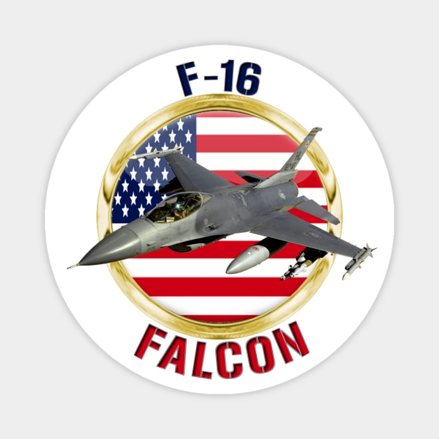 F-16 Fighting Falcon USA Magnet by MilMerchant